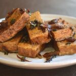 panfried tofu with pickled ginger