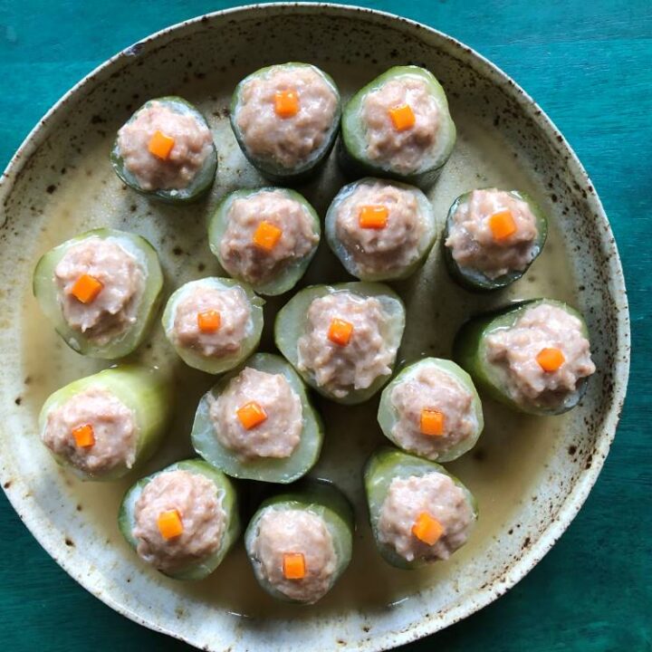 Chicken Stuffed Cucumber Cups Recipe - Viet World Kitchen