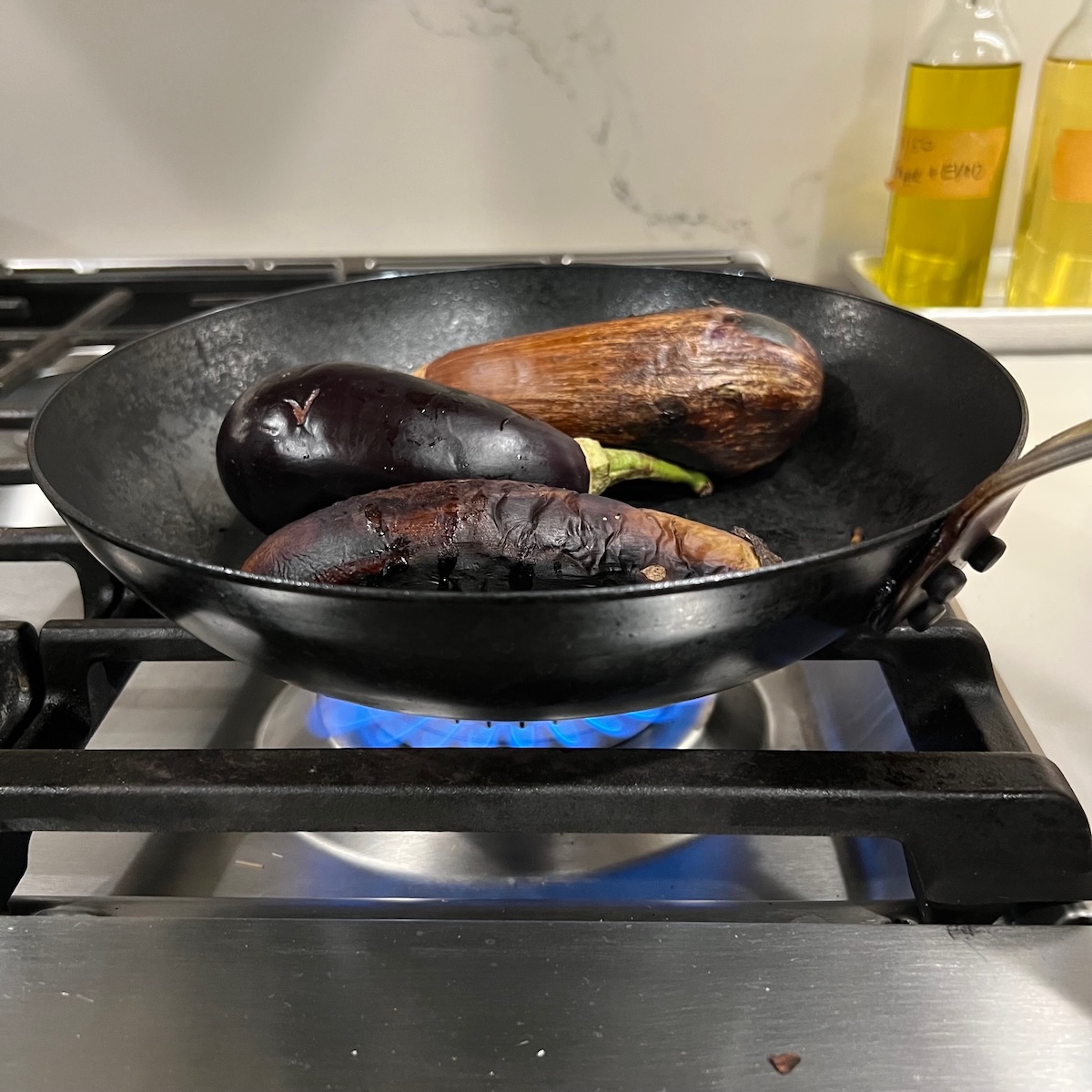 skillet charring